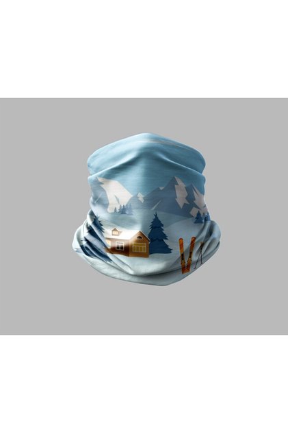 Ski & Mountain Designed Biker Buff Mask Outdoor Neck Collar Unisex Bandana