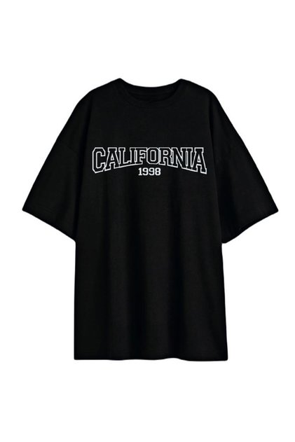 California Printed Black T-Shirt