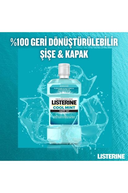 Listerine Cool Mint Hafif Tat Alkolsüz Ağız Bakım Suyu 250ml - 8