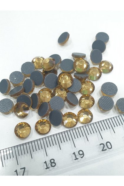 Dmc Hotfix Iron Adhesive Stone Ss30 Gold Color - 25gram (220AD)