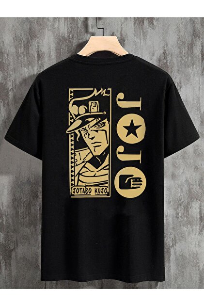 DEEPSENCE Siyah Unisex Oversize T-shirt Jojo Sırt Baskı - Fiyatı