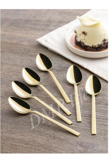 Diamond Model Gold 6-Piece Tea Spoon