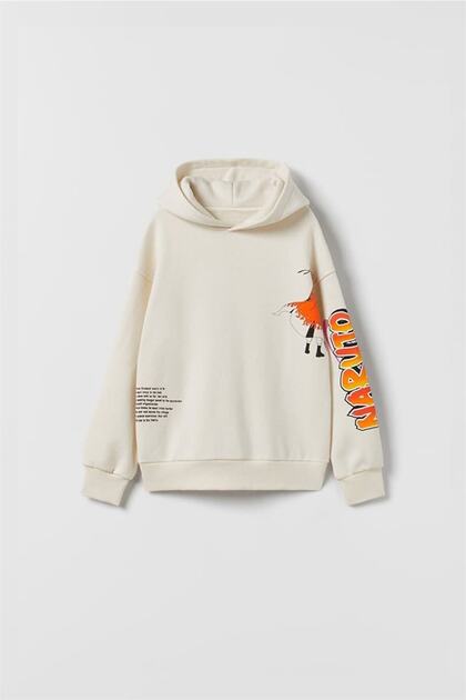 Boy's Naruto Printed Cotton Hooded Sweatshirt