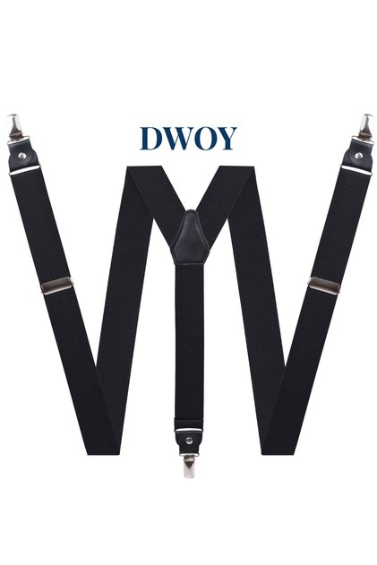 Classic Black Straight Trouser Hanger with Leather Attachments