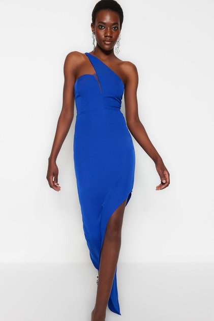 Rochie de seară lungă țesută Saks TPRSS23AE00035