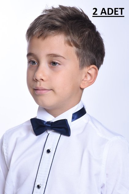 Unisex, 2 bucăți, 2 perechi, pentru copii, din satin, strălucitor, pentru spectacol școlar, 23 aprilie, 29 octombrie, 10 noiembrie, papion