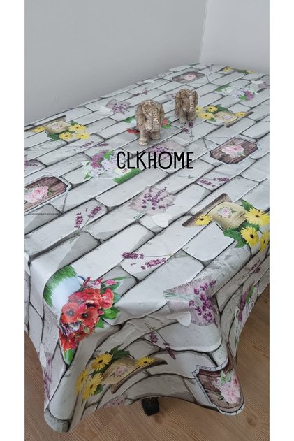 Lined Erasable PVC Oilcloth Plastic Tablecloth