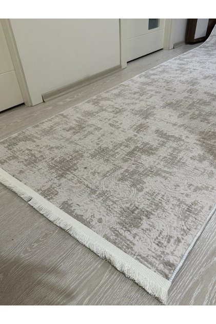 Jel Kaymaz Halı Nevra Asos Vizon Kaymaz Taban Yolluk Yıkanabilir Halı Saçaklı