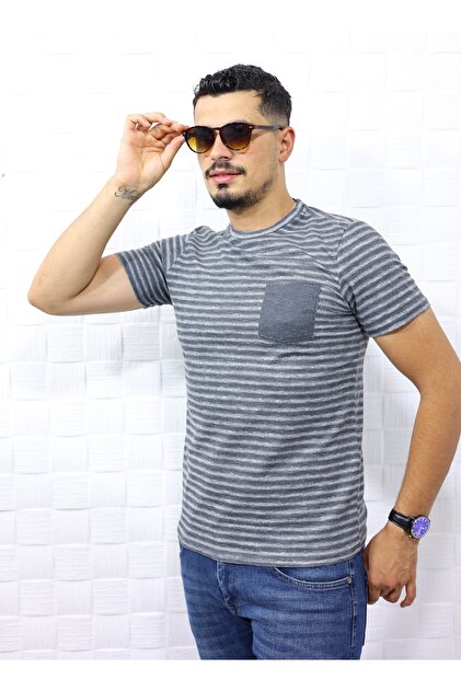 5207 Men's Patterned Crew Neck T-shirt