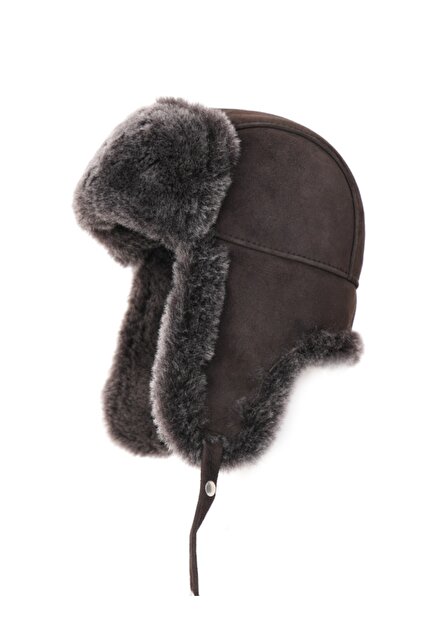 Mumcu's Leather Ushanka Deri Kürklü Unisex Pilot Şapkası - Fiyatı