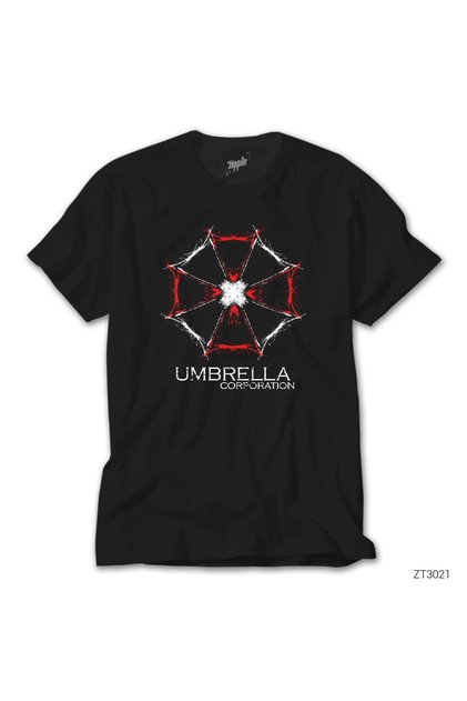 تي شيرت أسود لشركة Resident Evil Umbrella Corporation