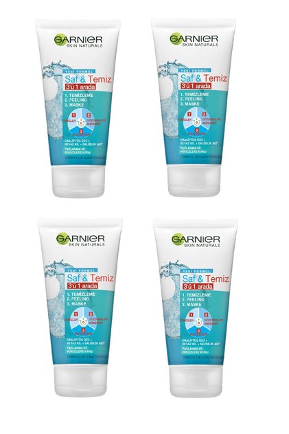 Pure & Clean 3 in 1 Cleansing Gel Against Oil and Impurities 150 Ml X 4 Pieces