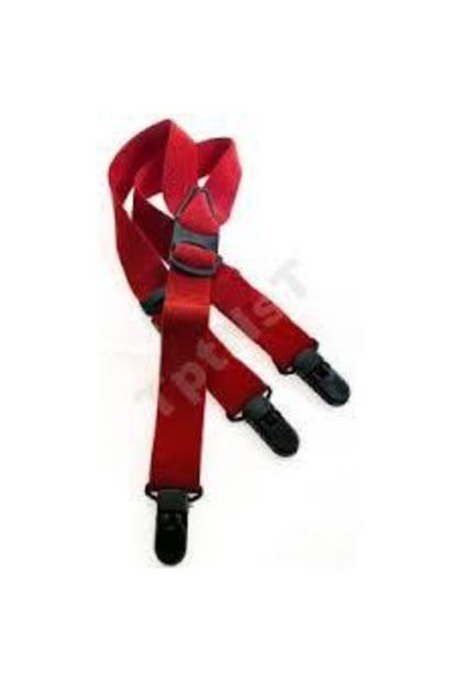 salarticaret Unisex Çocuk Kırmızı Pantolon Askısı - 1