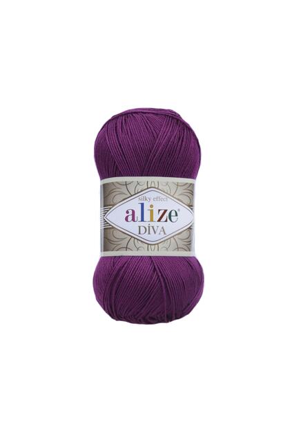 Σχοινί πλεξίματος Punch Ipi Diva 297 Plum | Mercerized | Κέντημα με διάτρηση | άνοιξη/Καλοκαίρι 100 γρ.