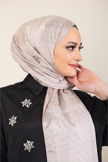 Ipekyolu وشاح المنك حرف واحد فقط شال