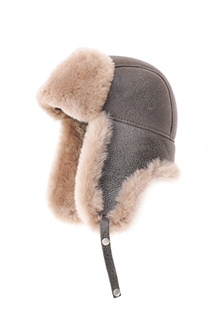 Mumcu's Leather Kulaklı Kışlık Hakiki Deri Kürklü Ushanka Pilot