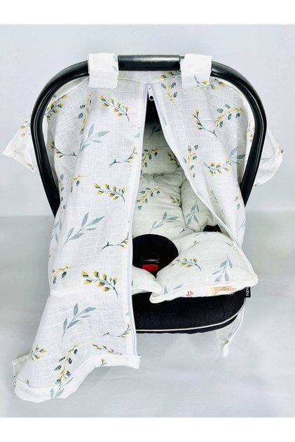 Muslin Stroller Cover and Baby Carrier Cushion