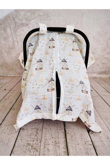 Duky Muslin Stroller Cover with Zipper