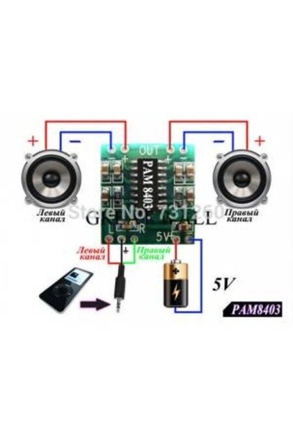 Dijital 2x3w Rms Pam 8403 3watt 5v Stereo Anfi Devresi Amfi Kartı