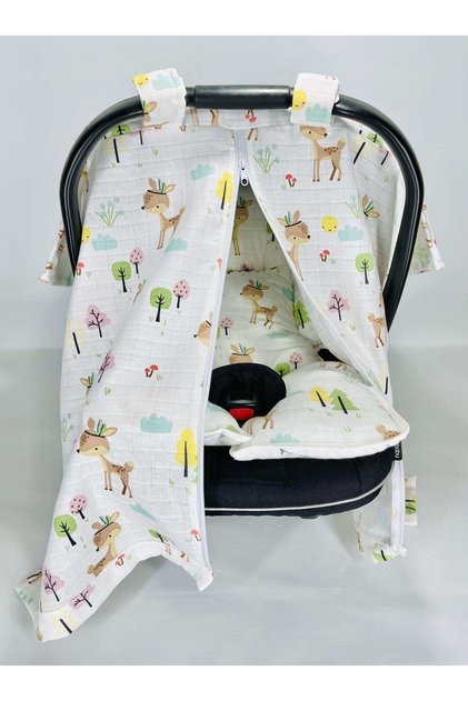 Muslin Stroller Cover and Baby Carrier Cushion
