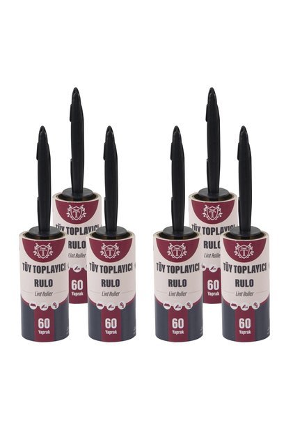 60 Sheets Adhesive Feather Collection Roller 6 Pieces