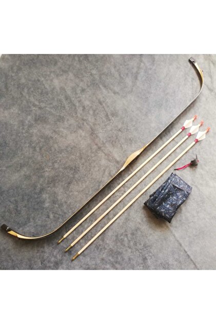 KONURALP OKÇULUK Geleneksel Lamine Yay Hisar Seti 3 Ok+ Zihgir
