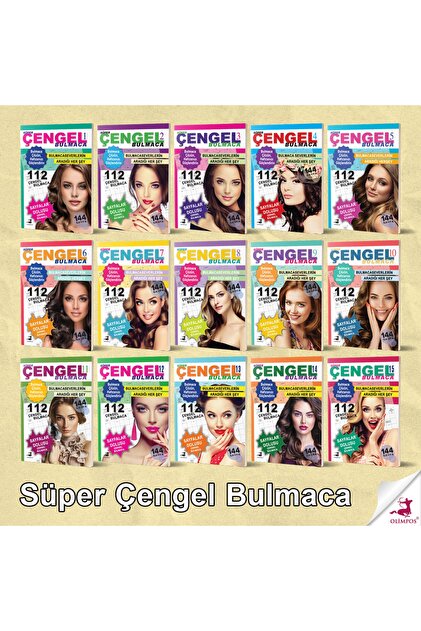 Olimpos Yayınları Süper Çengel Bulmaca 15 Kitaplık Mega Set (1680