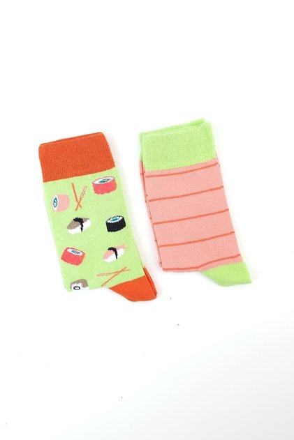 Unisex Set of 2 Printed Design Socket Socks 999