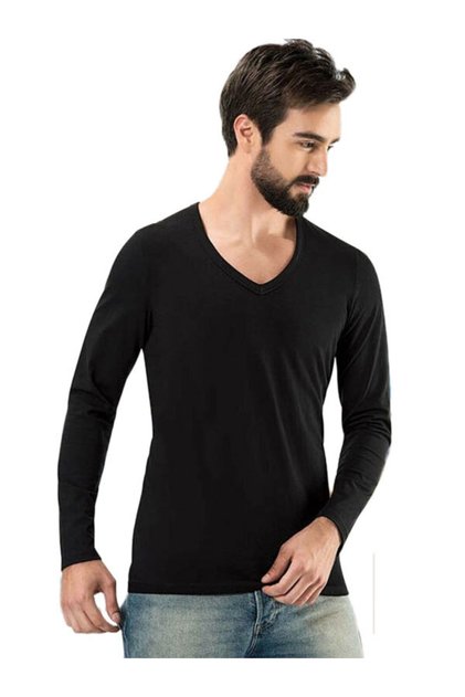 Men's V-Neck Long Sleeve T-shirt 1166