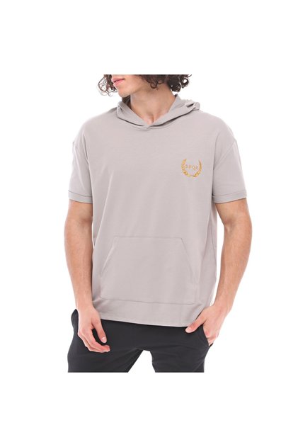 Spqr Short-Sleeve Sweatshirt Neptune Grey