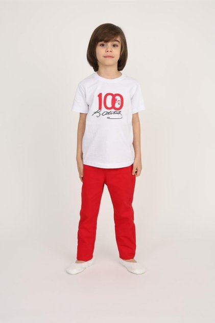 Boy's 23 April 29 October Performance Outfit T-Shirt Trousers Bottom-Top Set