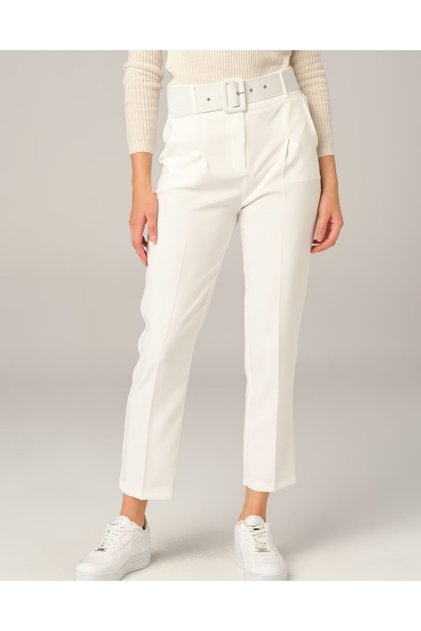 Waist Belted Skinny Leg High Waist Pencil Pants