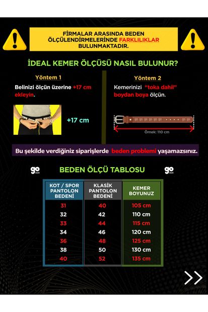 GoDeri %100 Hakiki Kaliteli Deri 4.5 Cm Kahverengi Kot, Spor Kemer=dk-2222 - 2