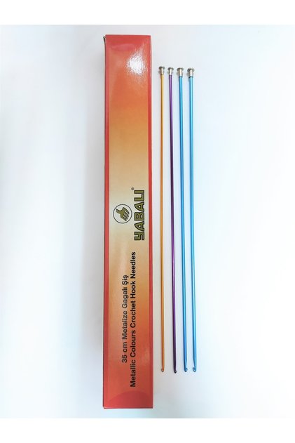 Yabalı Tığ Şiş-tunus Örgü Tığı 2,5-3-3,5-4 Mm - 35 Cm 4lü Set - Gagalı Şiş