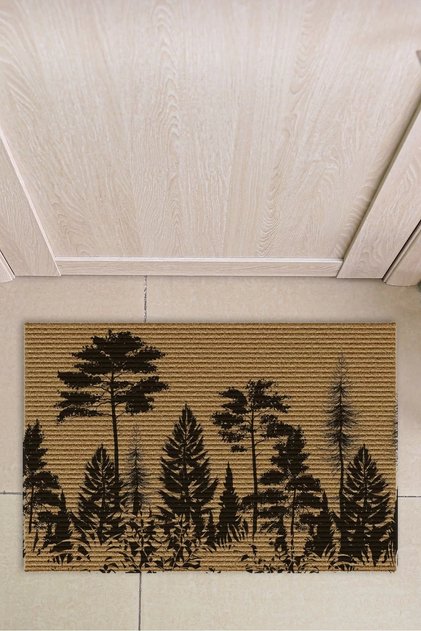 Forest Patterned Front Door Carpet Mat 40 X 60 cm