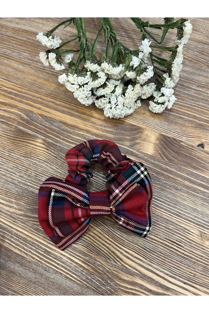 Red Plaid Bow Buckle