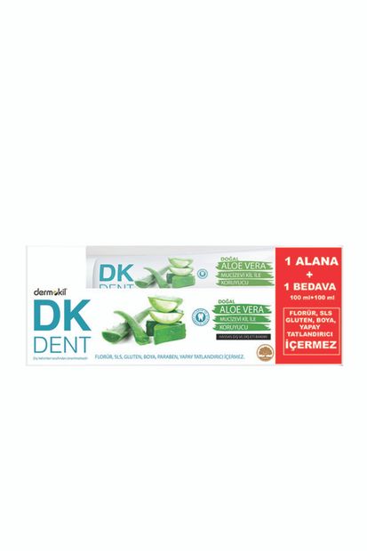 Dkdent DKDent Aloe Vera Florürsüz Diş Macunu 100 ml 1 Alana + 1 Bedava - 1