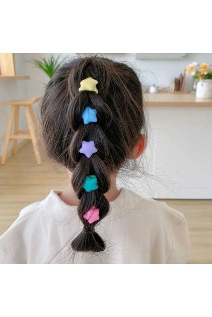 Lily Kız Bebek-çocuk 5 Li Mini Yıldız Lastik Toka