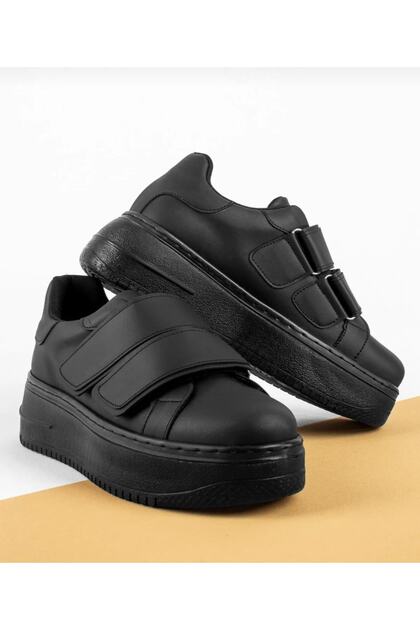 Black Velcro Women's Sports Daily Use Comfortable