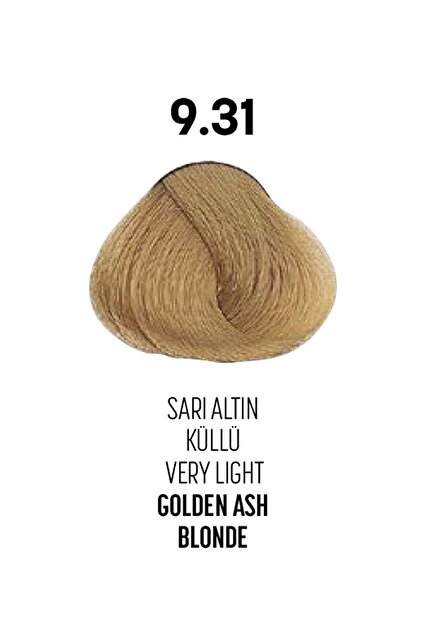 bioplex professional istanbul 9.31 / Sarı Altın Küllü - Very Light Golden Ash Blonde - Glamlook Saç Boyası - 1