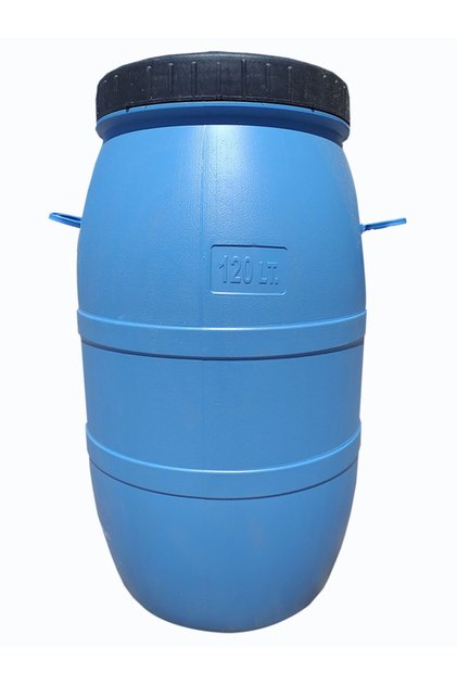 120 liter plastic barrel for olive oil, pickles, oil, wine - white interior - ministry of agriculture approved