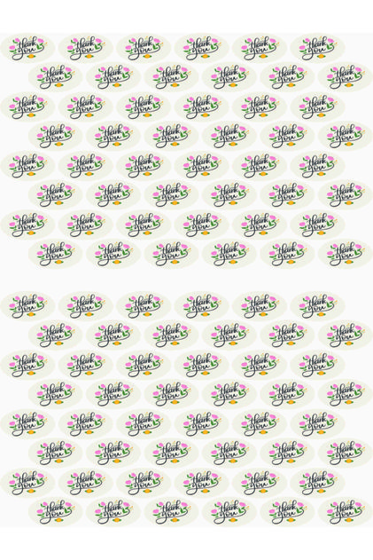 Etichetă de mulțumire 96 bucăți 4cm X 2.2. cm