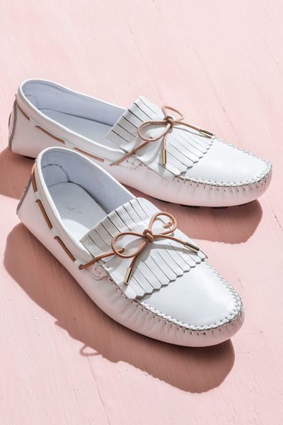 Elle Shoes TORRES Hakiki Deri Beyaz Erkek Ayakkabı - 1