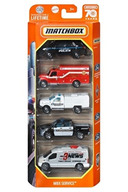 Matchbox Set 3 Auto - Metal Box - Modelli Assortiti - Colori Vivaci - Regalo Per Bambini