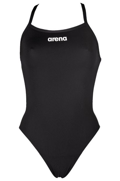 ARENA W Solid Light Tech High Black -white Kadın Yüzücü Mayo - 1