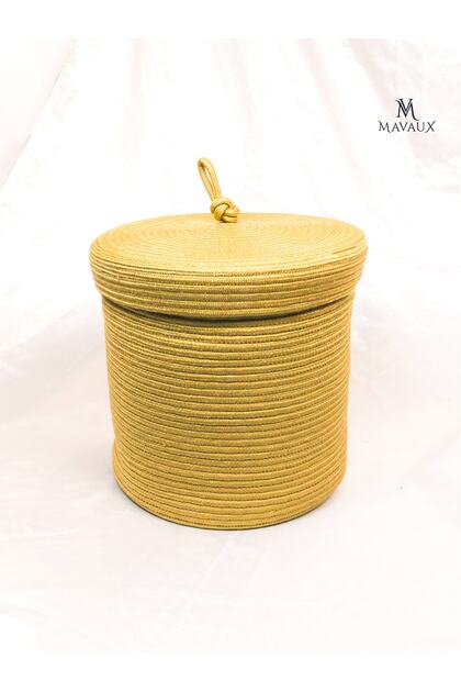 Multi-Purpose, 30Cm-30Cm Large Size with Lid, Basket, Jute, Wicker, Woven Basket, Organizer
