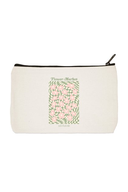 حقيبة مكياج من القماش المطبوع من Clutch Flower Market Les Fleur