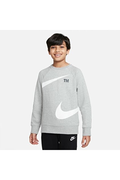 nike sportswear swoosh crew ft erkek sweatshirt
