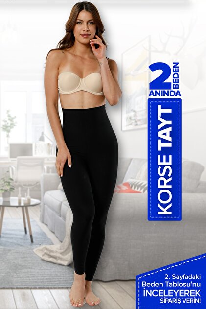 Jenny Daphne Zayıf Gösteren 2 Beden Incelten Seamless Korse Tayt