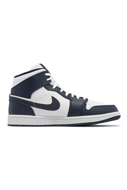 超希少30cm NIKE AIR JORDAN 1 MID 554724-048 Nike Air Jordan 1 Mid White Metallic Gold Obsidian Erkek Spor